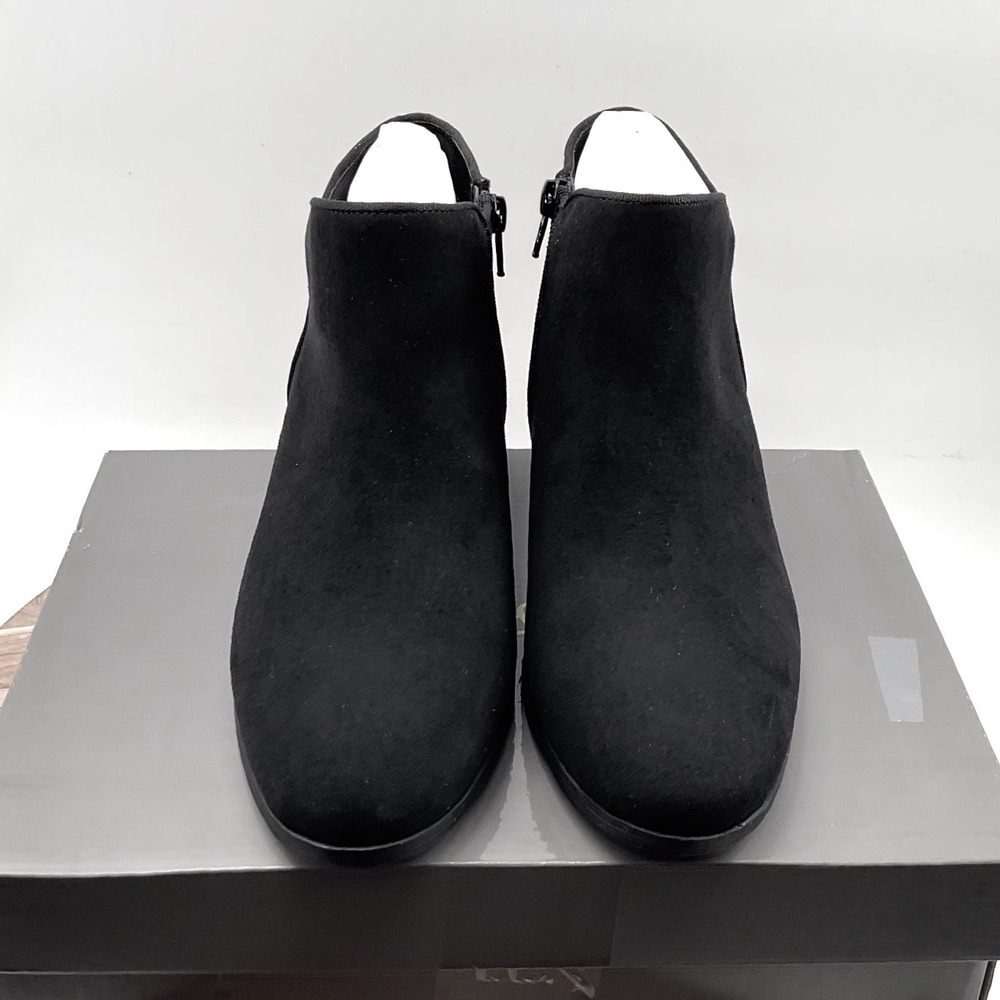 Style & Co Wileyy Black Textile Almond Toe Ankle Booties F42199 Womens 9M